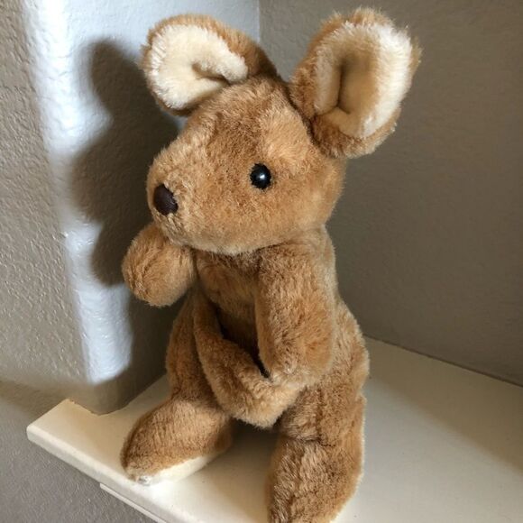 Vintage Plush Kangaroo Stuffed Animal - Picture 1 of 7